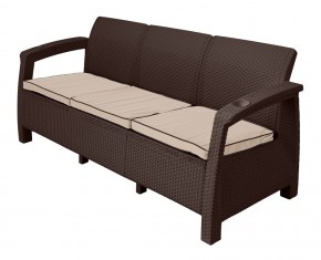 Диван Yalta Premium Sofa 3 Set (Ялта) шоколадный (+подушки под спину) в Ижевске - izhevsk.mebel-74.com | фото