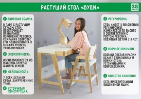 Комплект растущий стол и стул с чехлом 38 попугаев «Вуди» (Белый, Белый, Клетка) в Ижевске - izhevsk.mebel-74.com | фото