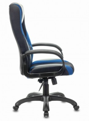 Кресло компьютерное BRABIX PREMIUM "Rapid GM-102" (экокожа/ткань, черное/синее) 532106 в Ижевске - izhevsk.mebel-74.com | фото
