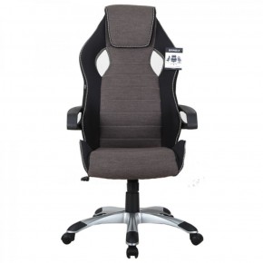 Кресло компьютерное BRABIX Techno GM-002 (ткань) черное/серое, вставки белые (531815) в Ижевске - izhevsk.mebel-74.com | фото