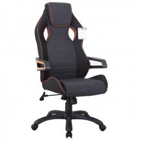 Кресло компьютерное BRABIX Techno Pro GM-003 (ткань черное/серое, вставки оранжевые) 531813 в Ижевске - izhevsk.mebel-74.com | фото