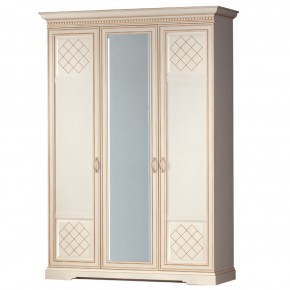 Шкаф для одежды 3-дверный №800 Парма кремовый белый в Ижевске - izhevsk.mebel-74.com | фото