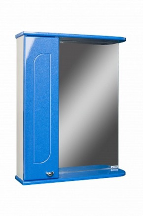 Шкаф-зеркало Радуга Синий металлик 55 левый АЙСБЕРГ (DA1129HZR) в Ижевске - izhevsk.mebel-74.com | фото