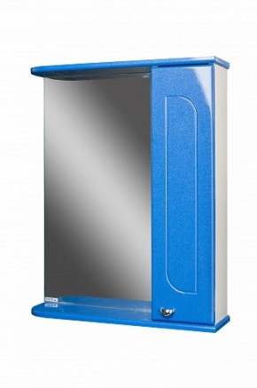 Шкаф-зеркало Радуга Синий металлик 55 правый АЙСБЕРГ (DA1129HZR) в Ижевске - izhevsk.mebel-74.com | фото